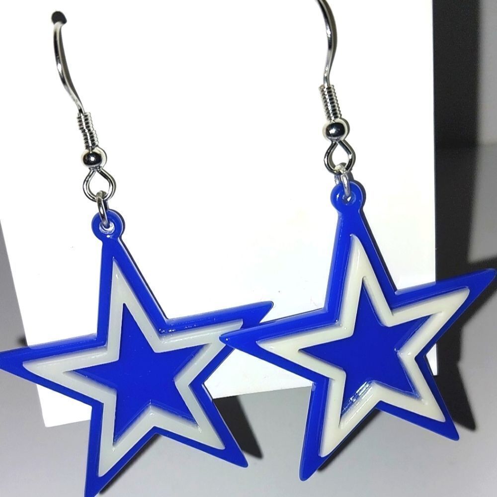 Super cute cowboys sports dangle earrings